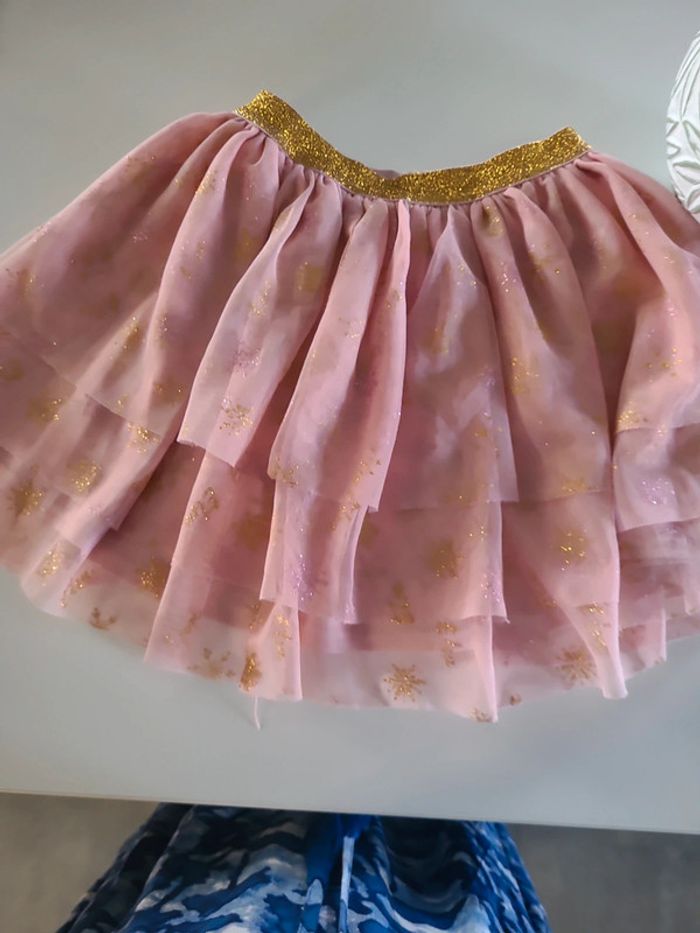 Jupe rose à paillette, taille 8 ans