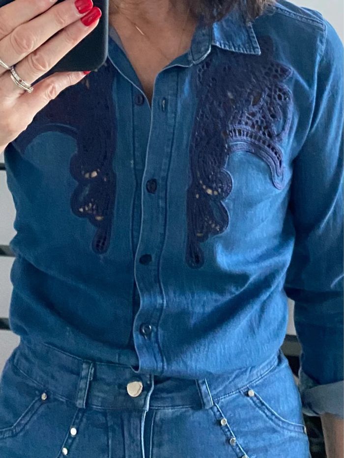 Jupe et chemise assortie jean Charlott’ - photo numéro 3