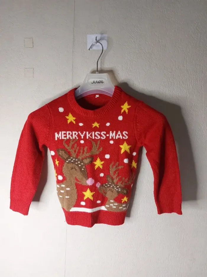 Pull de Noël rouge