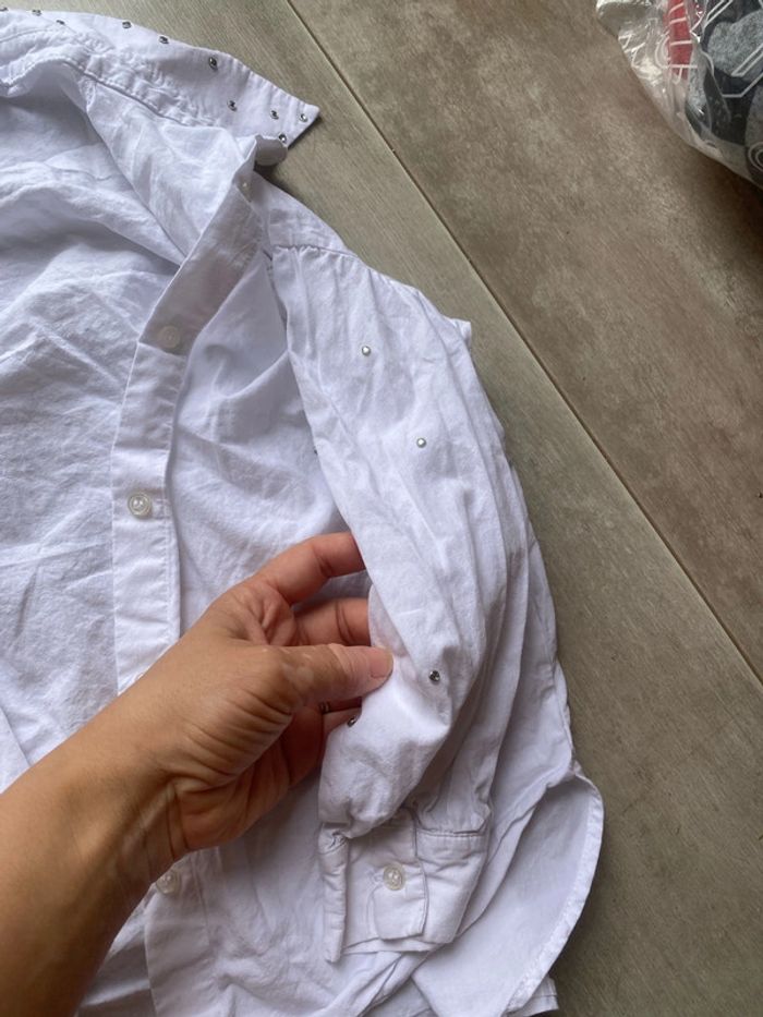 Chemise blanche Zara, taille sept ans - photo numéro 3