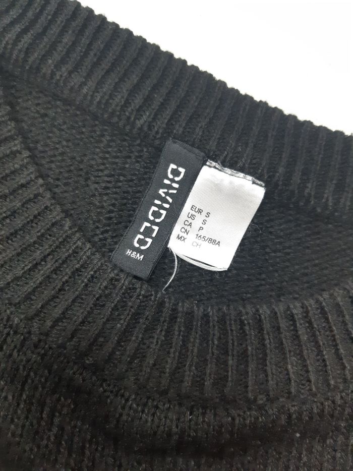 Pull fin noir H&M T36 - photo numéro 4
