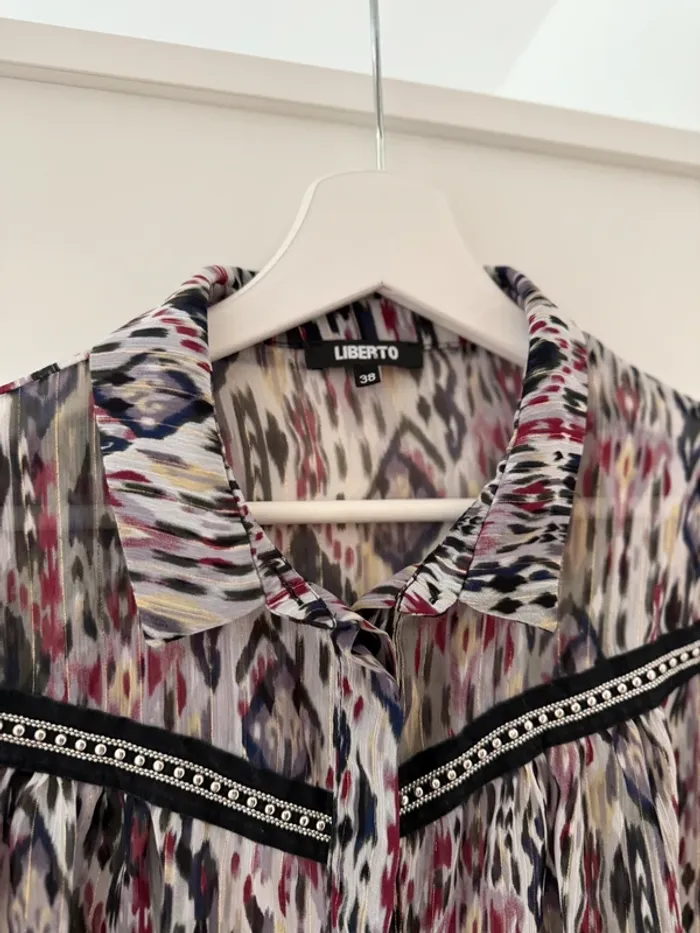 Superbe chemise fluide blouse Liberto neuve 38 M - photo numéro 10