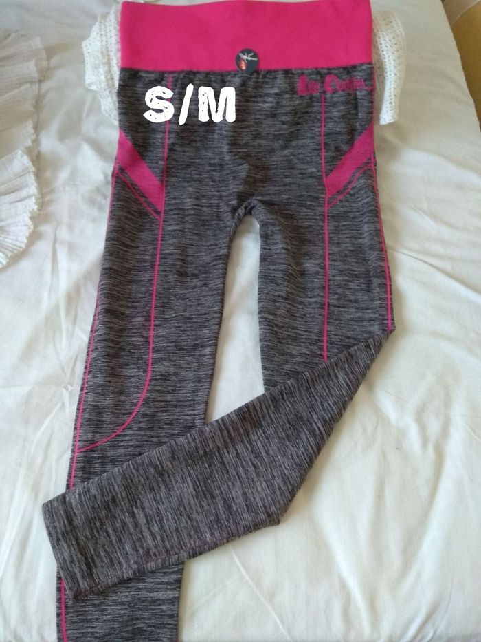 Lot de 2 leggings neufs Lee Cooper femme neufs gris confort fitness pantalon sport stretch - photo numéro 2