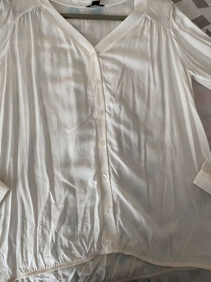 Superbe belle chemise blanche Amisu neuve avec étiquette taille M - photo numéro 10