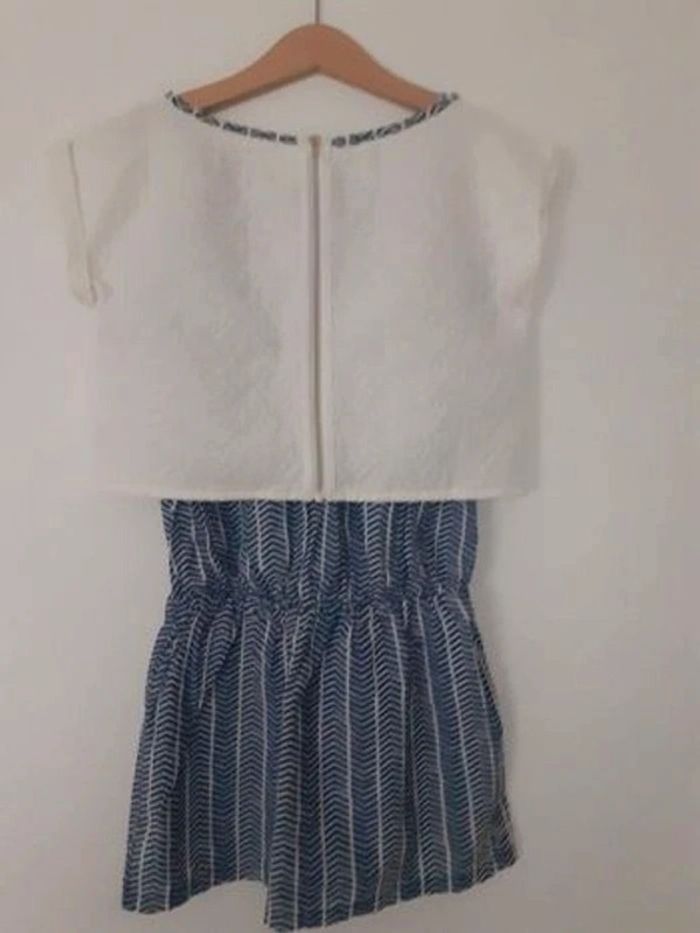 Robe fille bleu superposable 8 ans Jean Bourget - photo numéro 3