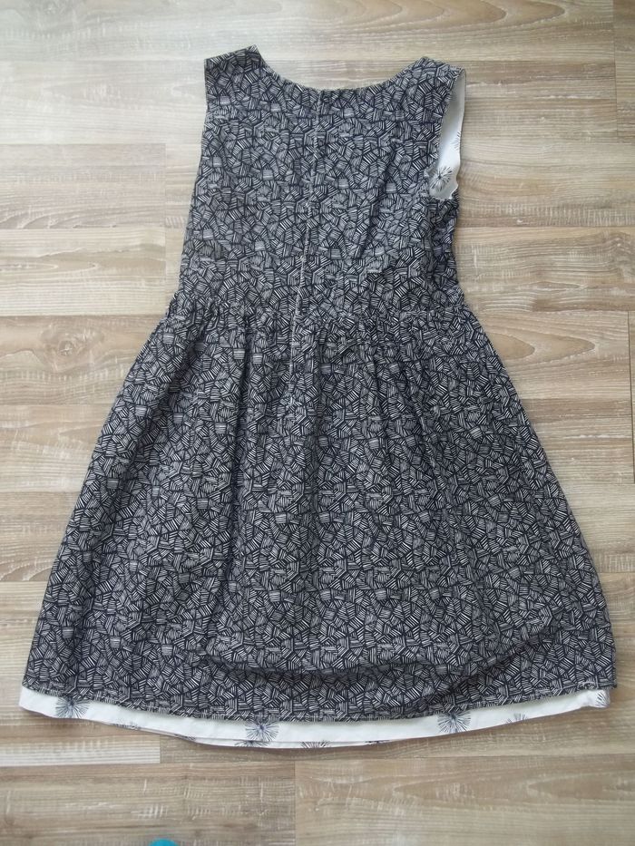 Robe réversible fleuri bleu - photo numéro 7