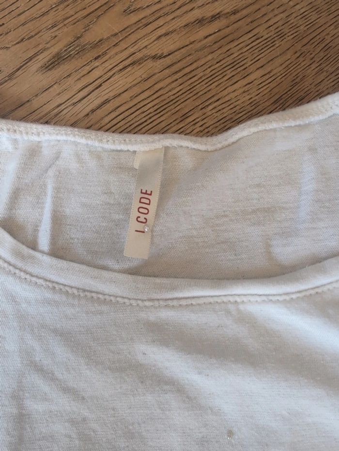 Tee short manche longue i code "L" tour eiffel - photo numéro 3