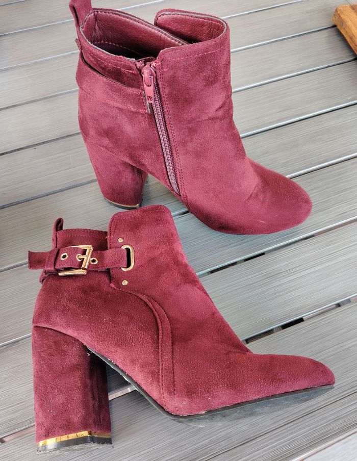 Jolies bottines bordeaux