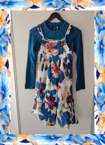 Robe bleue CAtimini 10 ans