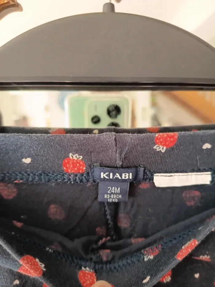 Legging 3/4 fraise - photo numéro 2