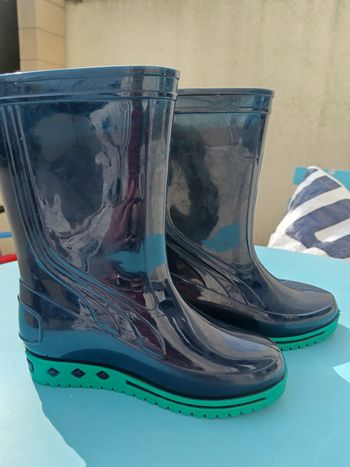 Bottes pluie bleues et vertes Taille 25 Sarraizienne