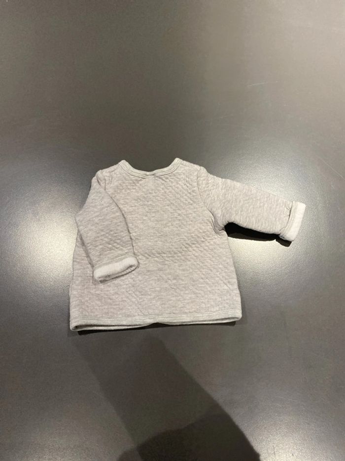 gilet petit bateau gris 6 mois - photo numéro 2