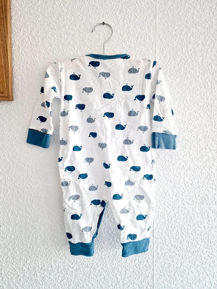 Zeeman - Grenouillère / pyjama une pièce / dors bien sans pieds - Baleines (3 mois) - photo numéro 3