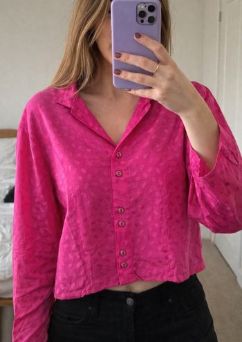 XL. Robe chemise en soie Romilly, manches longues avec poche et boutons