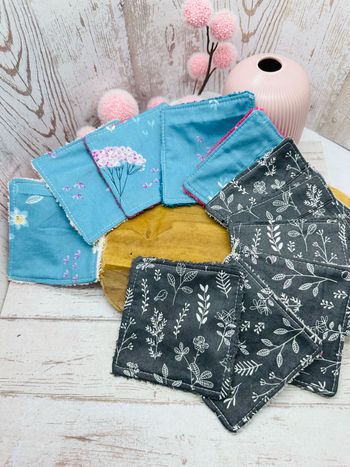 Lingette lavable et réutilisable lot de 10 en éponge coton