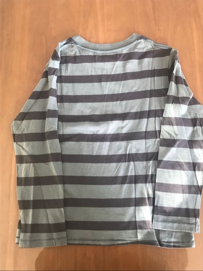 Teeshirt manches longues gris/vert Okaïdi 8 ans - photo numéro 4