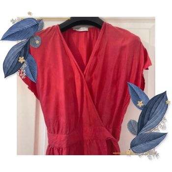 Robe midi porte feuille