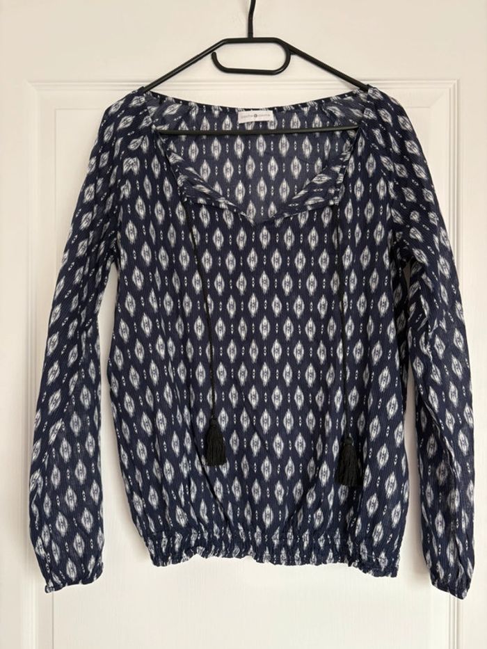 Ensemble (blouse Cache Cache + pantalon taille basse K Woman) taille M très bon état - photo numéro 4