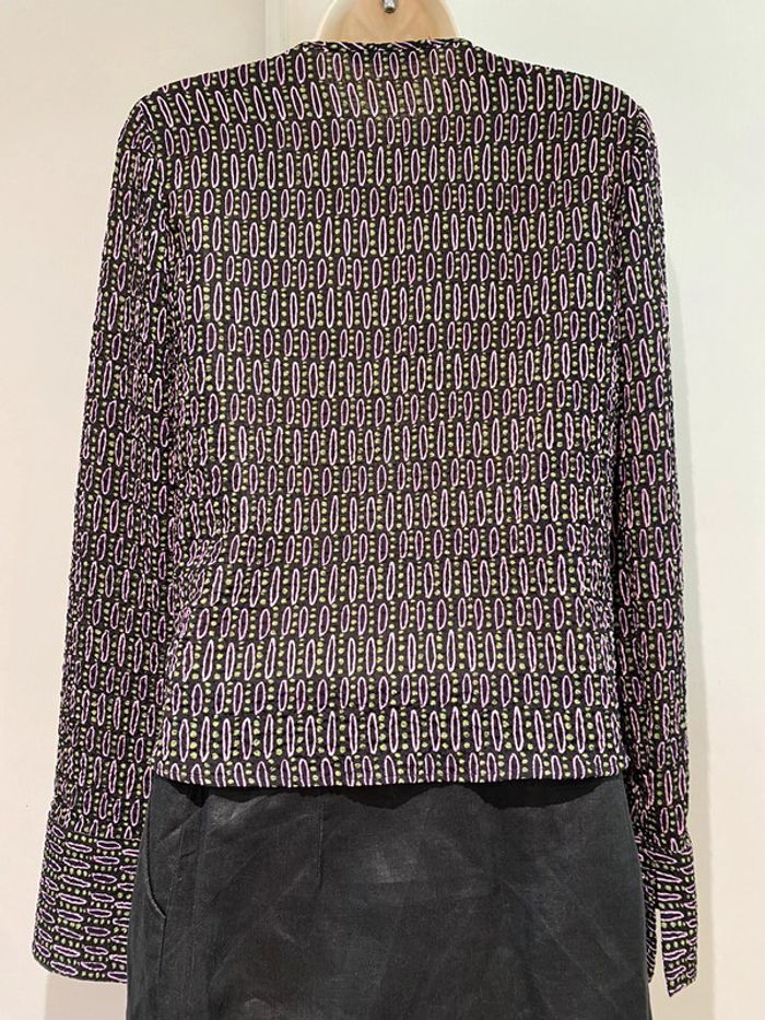 Chemise Zara, taille M/38 Rose noir  vert polyester, élasthane - photo numéro 18