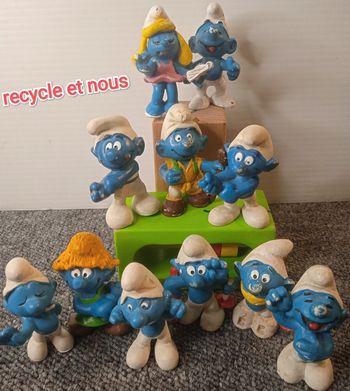 lot de figurines  Schtroumpf avec défauts  the smurfs