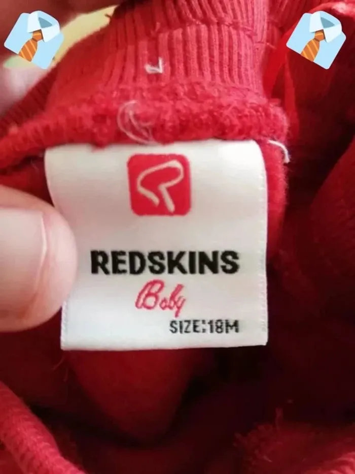 Pantalon Rouge "Redskins Baby" - Taille 18 Mois - photo numéro 3