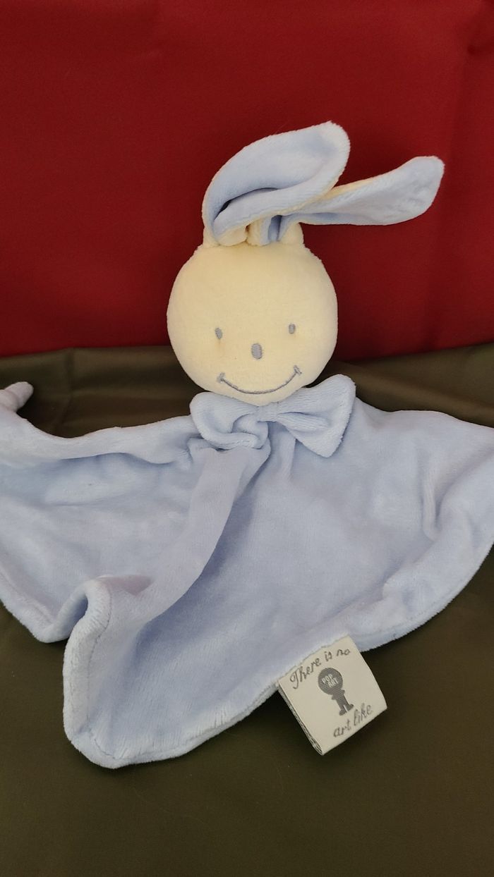 peluche lapin Bunny blue bleu pop-art doudou plat - photo numéro 4