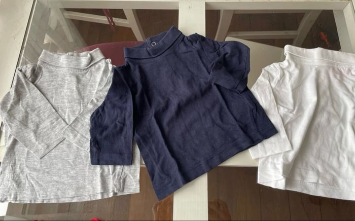 Lot de 5 tee shirt manche longue / sous pull taille 6 mois - photo numéro 4