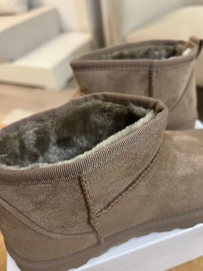 Bottine fourrée taupe - photo numéro 2