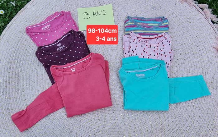 Lot 6 t shirt manches longues