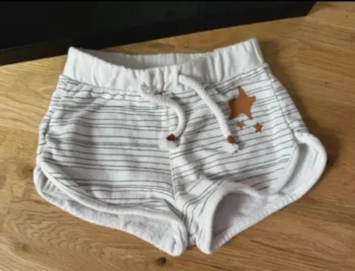 Short blanc à rayures fille 12/18 mois Mango