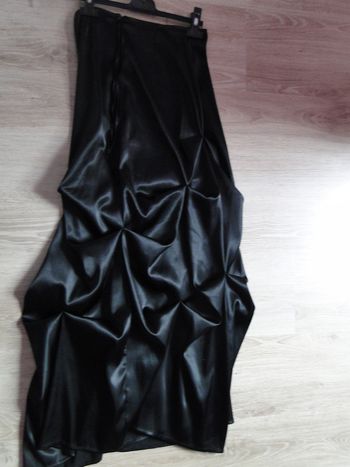 jupe longue noir luisant T.38