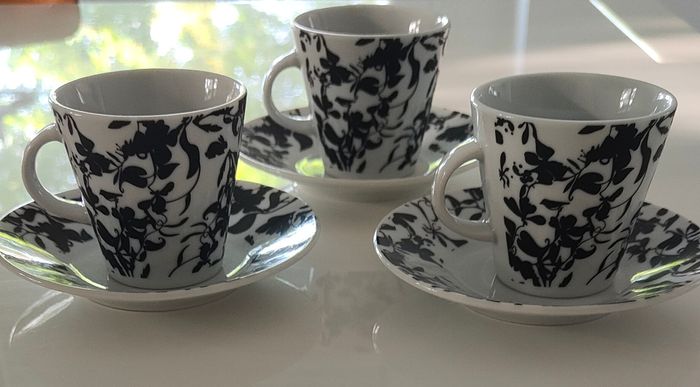 3 tasses / sous tasses expresso aux jolis motifs - photo numéro 3