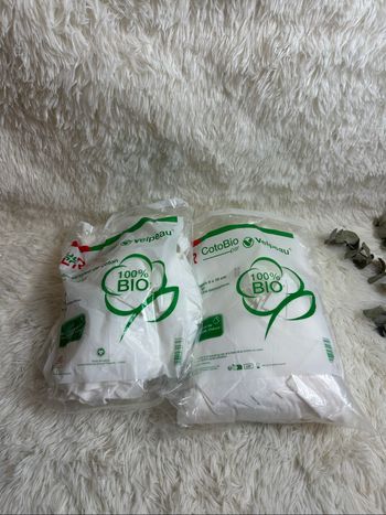 Lot de 2 sachets de coton bio
