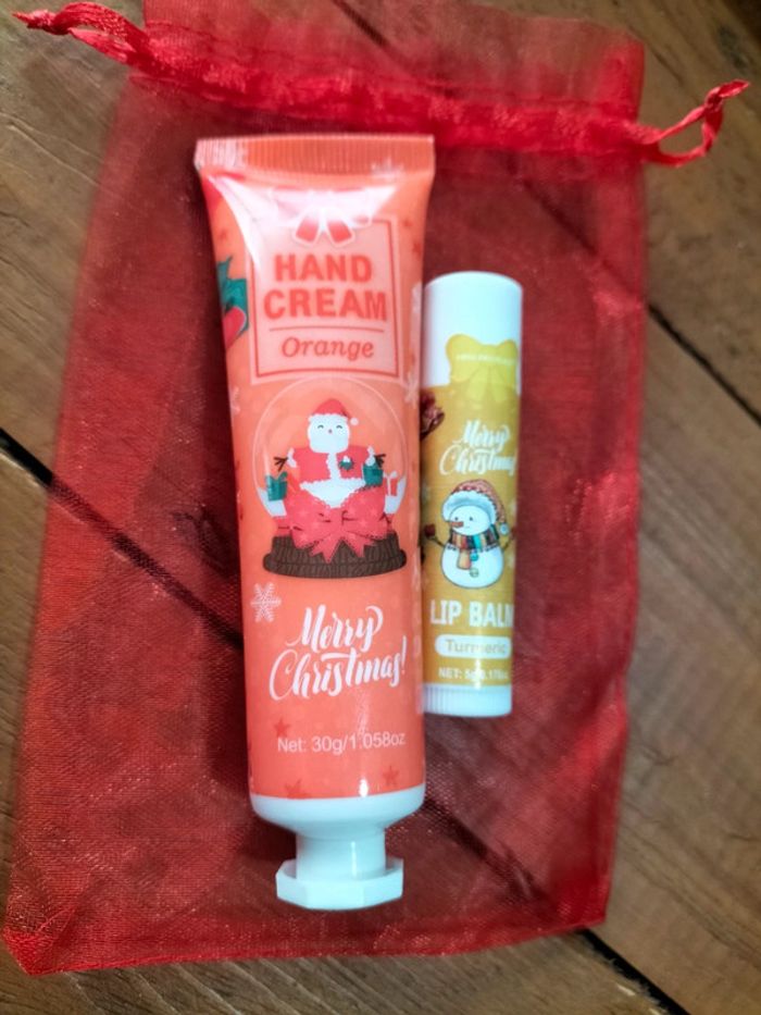 Crème pour les mains a l'orange et baume à lèvre curcuma