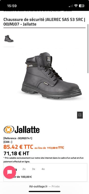 Chaussure de sécurité 