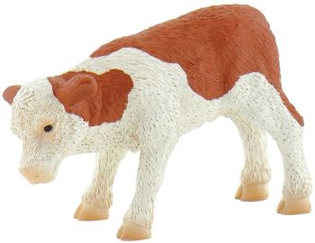 BULLYLAND FIGURINE VEAU FRIDOLIN BRUN BLANC 62710