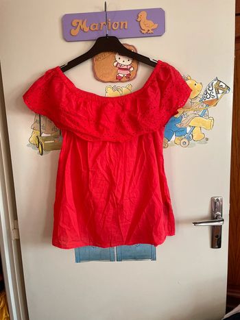 Top à épaules découvertes, taille 34, marque H&M