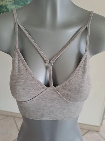 Crop top gris