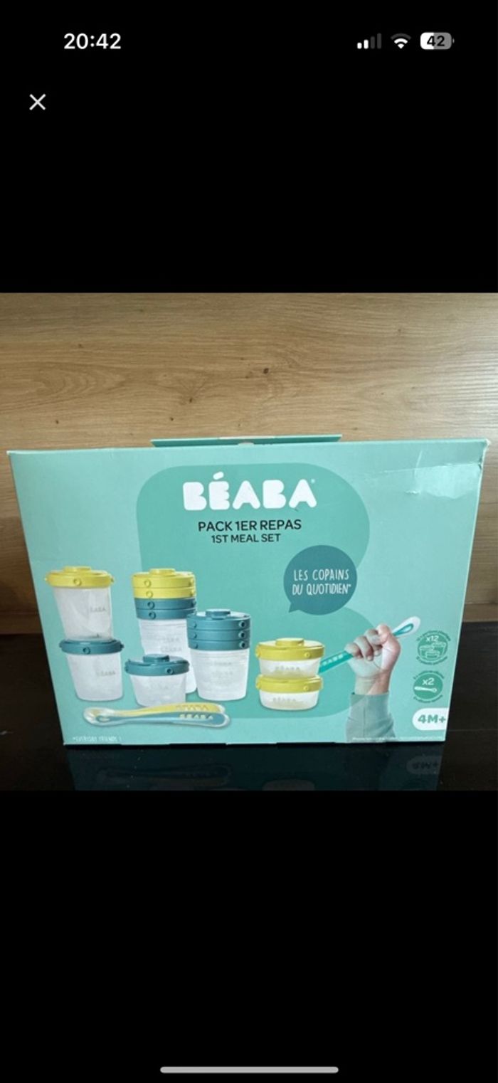 Lot de pots de conservation - portions clip Béaba