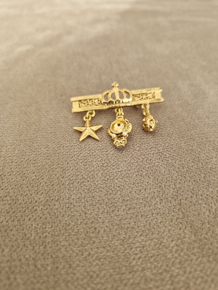 Broche dorée décorative vintage - photo numéro 4