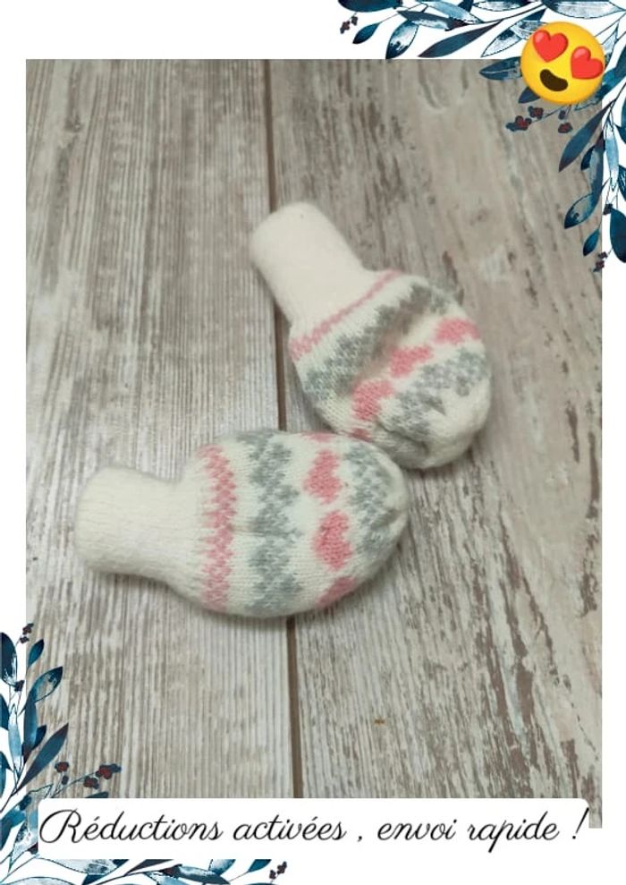 Lots chaussons bébé + mouffles - photo numéro 11