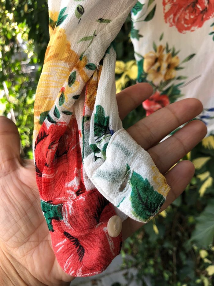 Chemisier fluide et léger à fleurs vintage - photo numéro 4