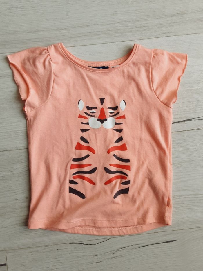 Vêtement fille tee-shirt manches courtes tigre Okaïdi 3 ans