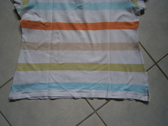 Polo MC blanc rayé SCOTTAGE Taille 42 - photo numéro 6