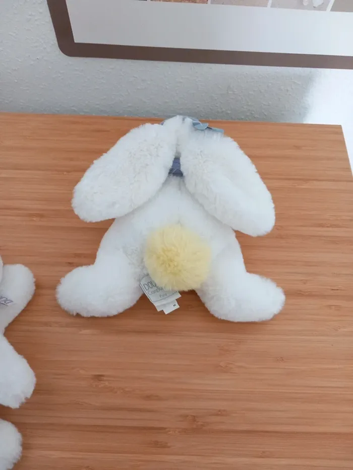 2 Peluches doudous lapin Doudou et Compagnie Paris - photo numéro 4