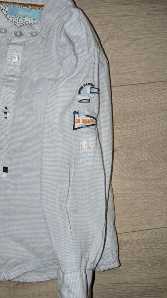 Chemise bleu ciel Obaibi garçon - photo numéro 2