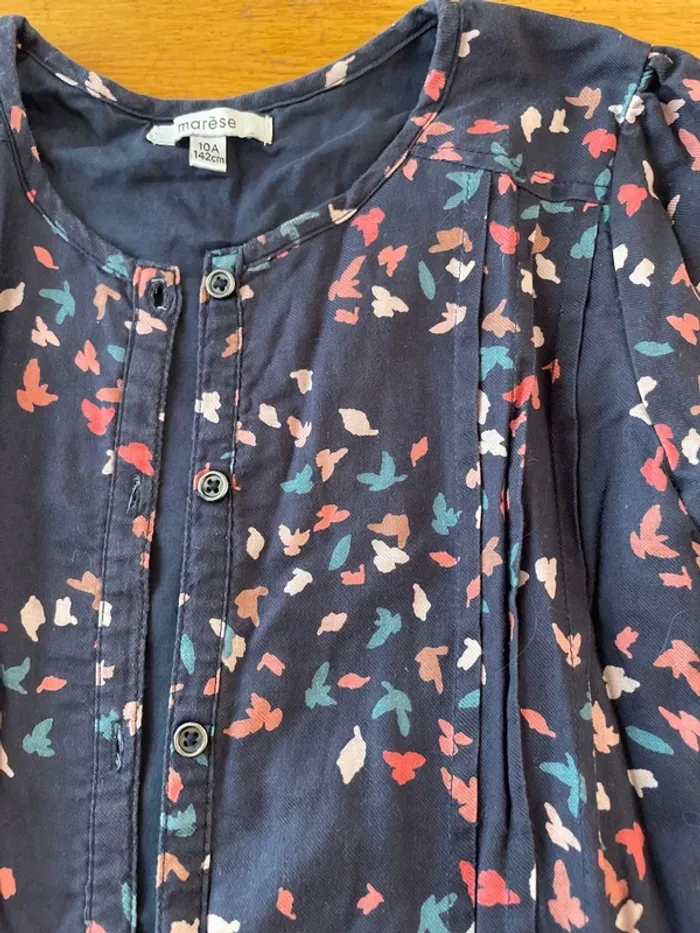 Robe marese 10 ans motif oiseaux - photo numéro 3