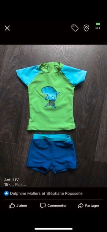 Maillot 2 pièces anti UV playgro 18-24 mois (80-86)