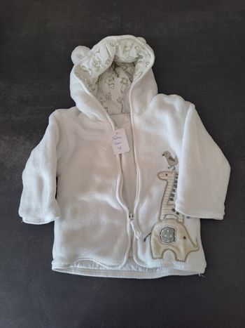 gilet polaire capuche girafe 6 mois