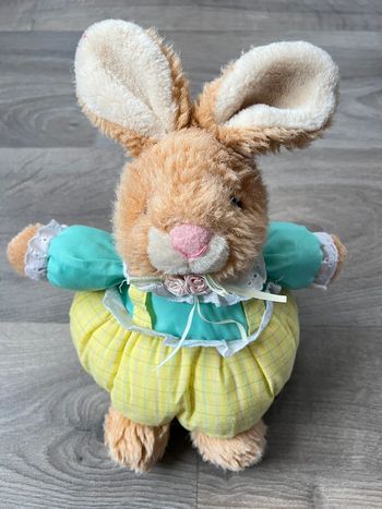 Lapin doudou vintage 30cm Anna Club